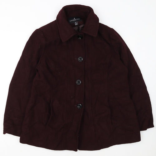 London Fog Women’s Brown Wool Blend Mid-Length Coat XL