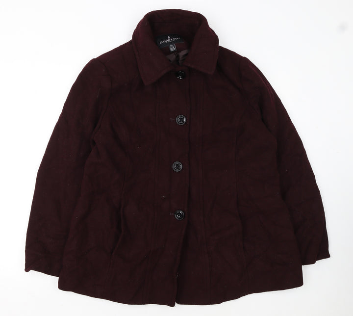 London Fog Women’s Brown Wool Blend Mid-Length Coat XL