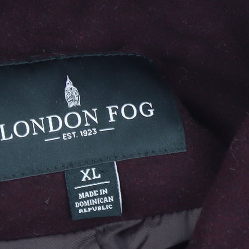 London Fog Women’s Brown Wool Blend Mid-Length Coat XL
