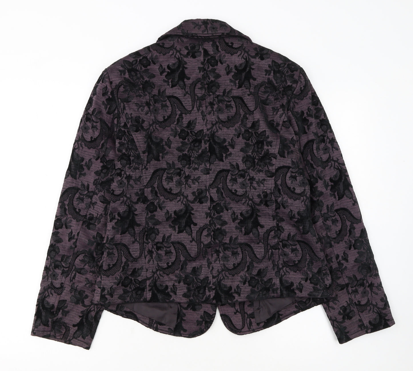 FDJ French Dressing Women's Purple Floral Blazer Medium