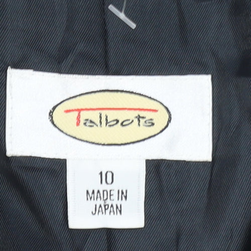 Talbots Women's Grey Wool Tweed Blazer Jacket Size 10 Single Breasted