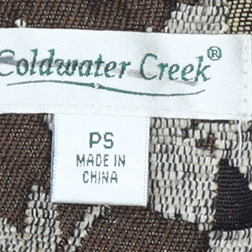 Coldwater Creek Women's Petite Brown Floral Tweed Jacket Size 8