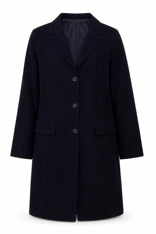 Rico Girls Blue Polyester Mid-Length Buttoned Coat 15-16 Years