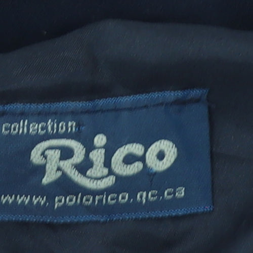 Rico Girls Blue Polyester Mid-Length Buttoned Coat 15-16 Years