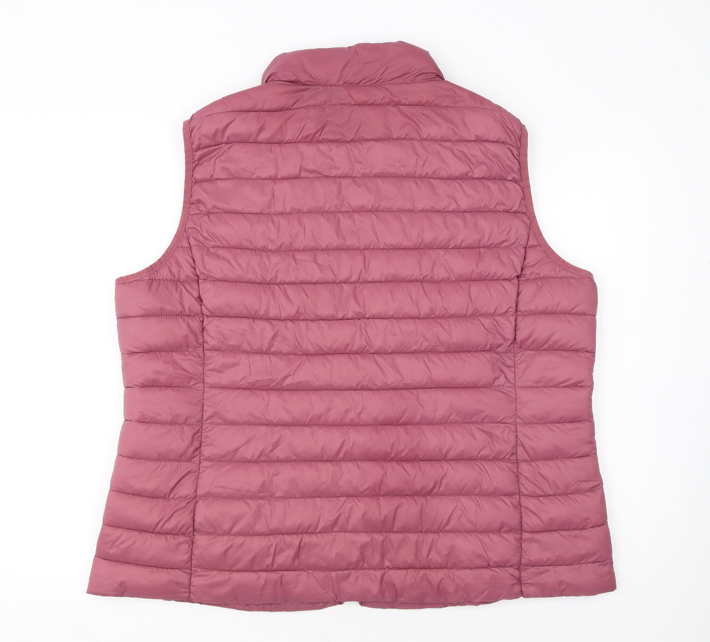 Dunnes Stores Womens Pink Puffer Waistcoat XL Lightweight Quilted Gilet