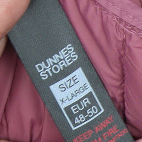 Dunnes Stores Womens Pink Puffer Waistcoat XL Lightweight Quilted Gilet