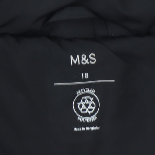 Marks and Spencer Women's Black Size 18 Padded Puffer Waistcoat