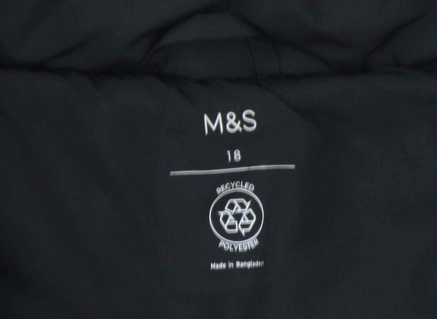 Marks and Spencer Women's Black Size 18 Padded Puffer Waistcoat