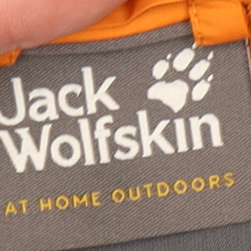 Jack Wolfskin Men's Blue Hooded Puffer Jacket Size M 40 in Hiking Outdoor