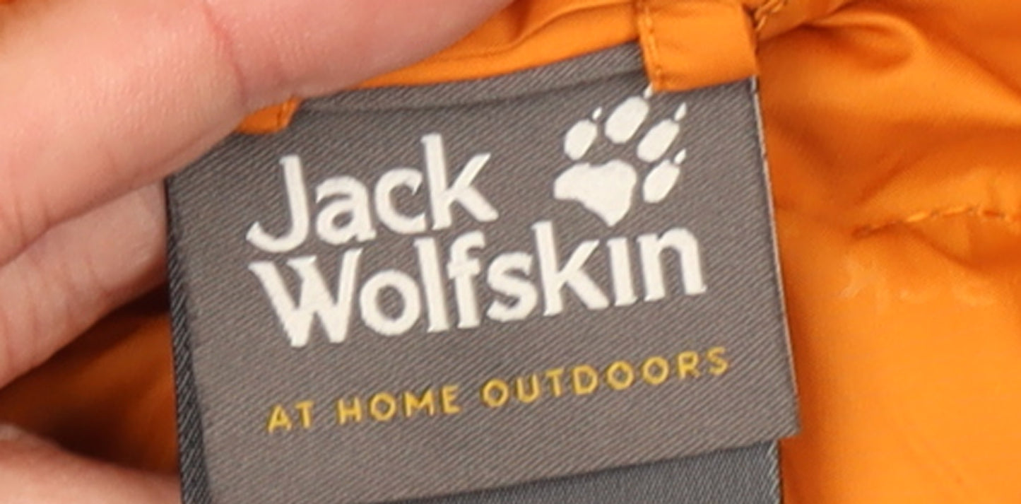 Jack Wolfskin Men's Blue Hooded Puffer Jacket Size M 40 in Hiking Outdoor
