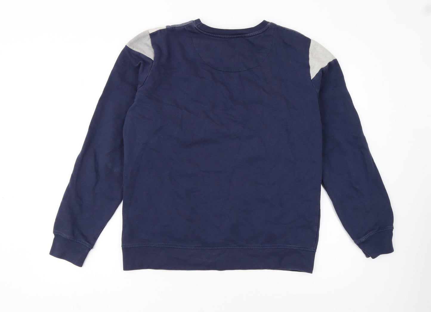 Threadbare Men’s Blue Colour Block Crew Neck Sweatshirt Size M