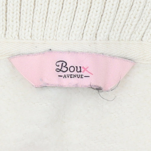 Boux Avenue Womens Beige & Navy Pullover Sweatshirt UK 8 Brooklyn Design