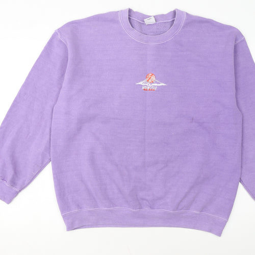 Urban Outfitters Women Purple Mount Fuji Pullover Sweatshirt S