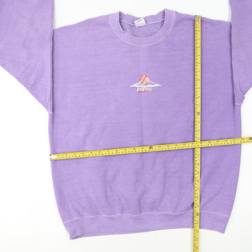 Urban Outfitters Women Purple Mount Fuji Pullover Sweatshirt S