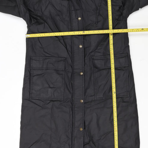 Marks and Spencer Women’s Black Long Hooded Rain Coat Size 10