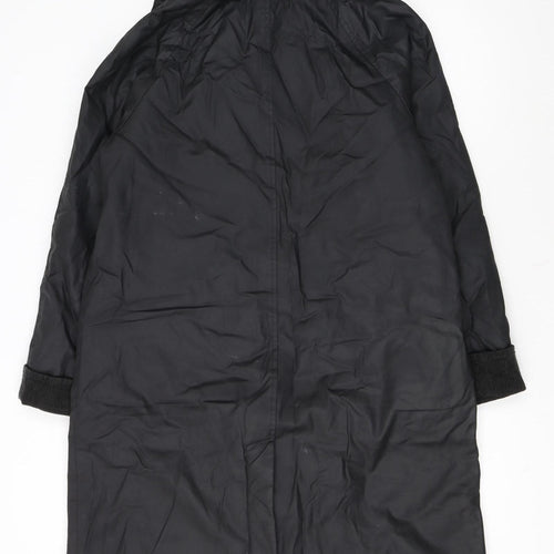 Marks and Spencer Women’s Black Long Hooded Rain Coat Size 10