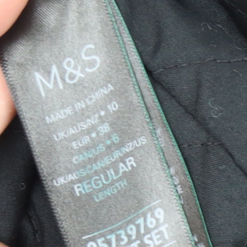 Marks and Spencer Women’s Black Long Hooded Rain Coat Size 10