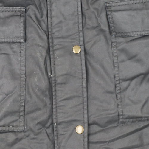 Marks and Spencer Women’s Black Long Hooded Rain Coat Size 10