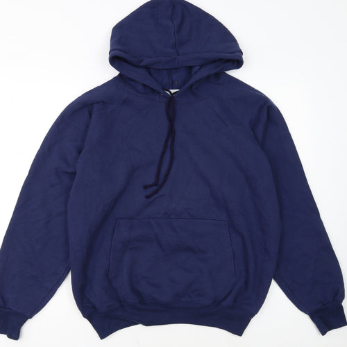 Copdale Men's Blue Pullover Hoodie Size L Embroidered Bird Logo