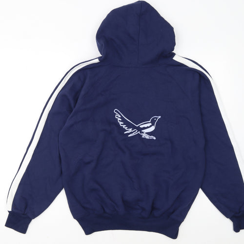Copdale Men's Blue Pullover Hoodie Size L Embroidered Bird Logo