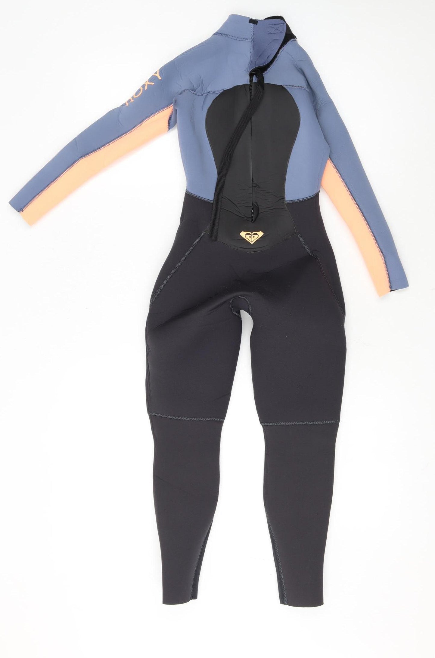 Roxy Girls Black Blue Peach Wetsuit 8G Neoprene AquaAlpha Stretch Suit
