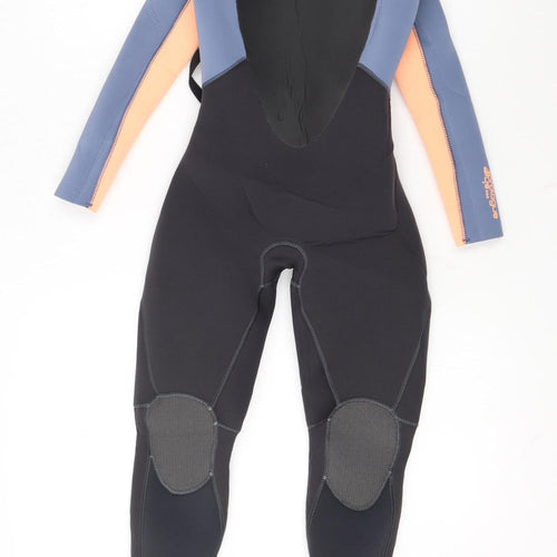Roxy Girls Black Blue Peach Wetsuit 8G Neoprene AquaAlpha Stretch Suit