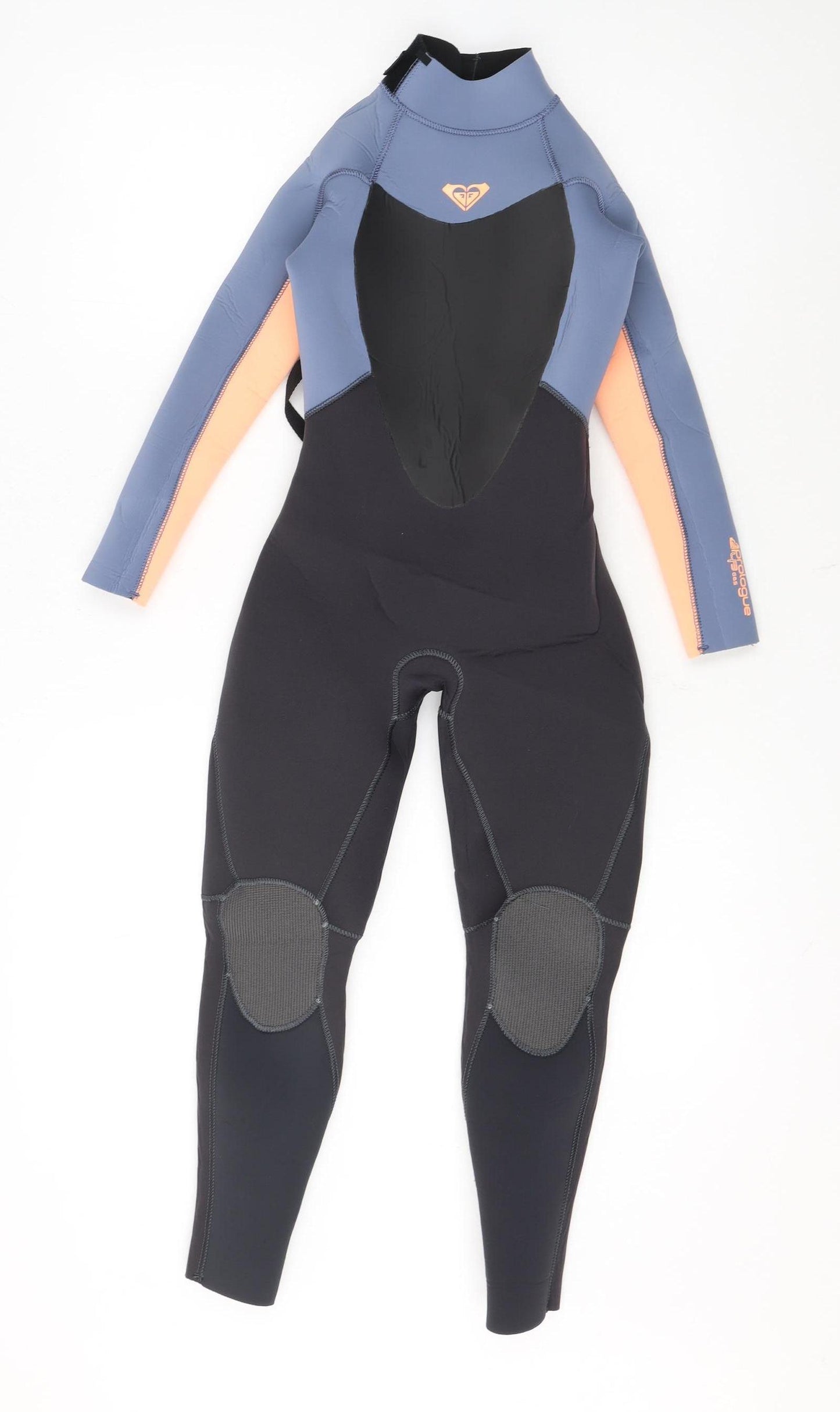 Roxy Girls Black Blue Peach Wetsuit 8G Neoprene AquaAlpha Stretch Suit