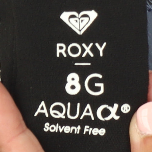 Roxy Girls Black Blue Peach Wetsuit 8G Neoprene AquaAlpha Stretch Suit