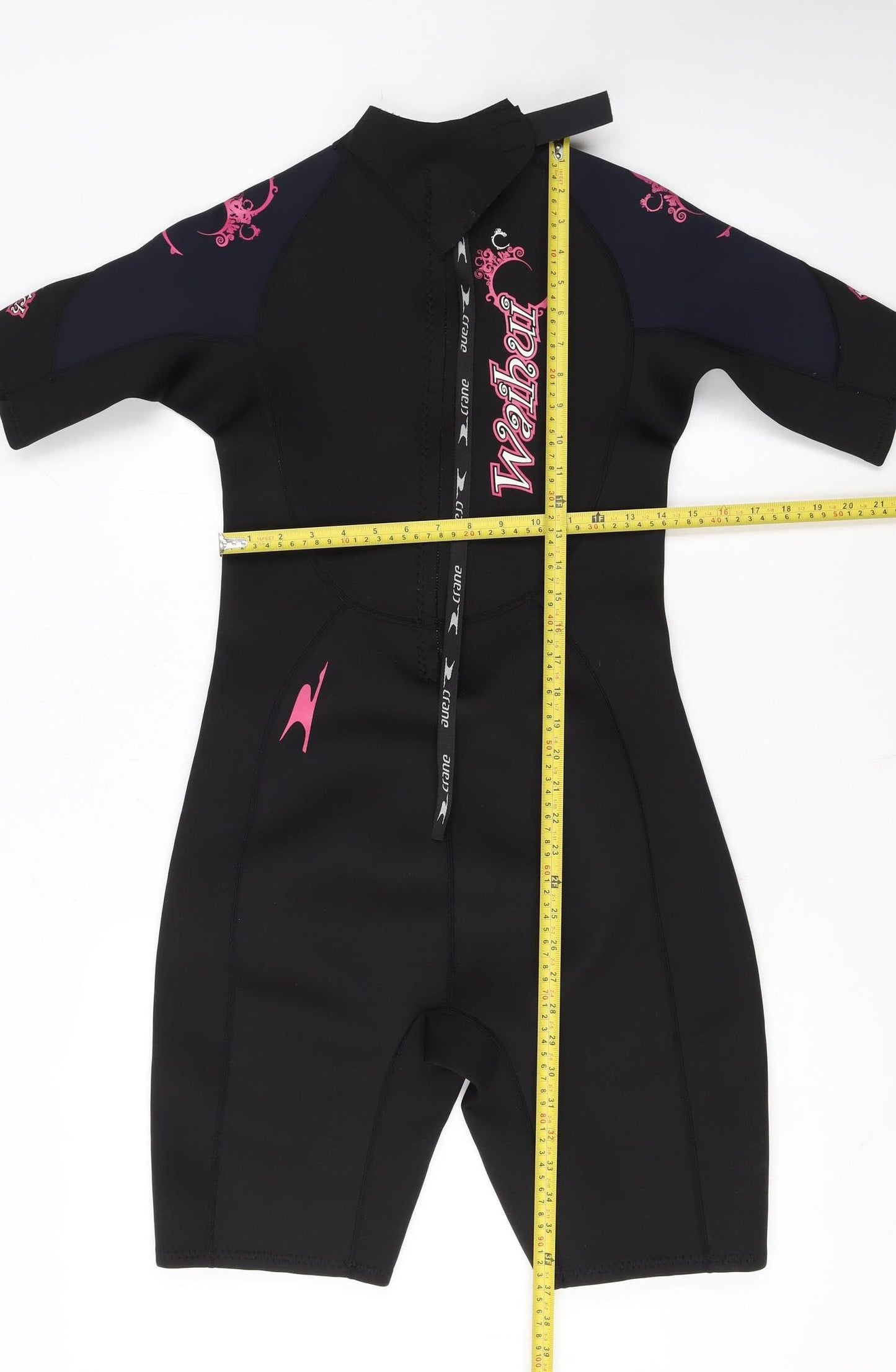 Crane Womens Black Medium 12-14 Short Sleeve Neoprene Wetsuit