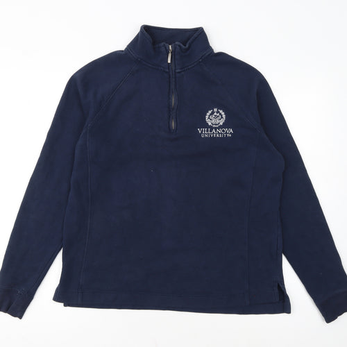 JanSport Women’s Navy 1/4 Zip Pullover Sweatshirt Size L Cotton Blend