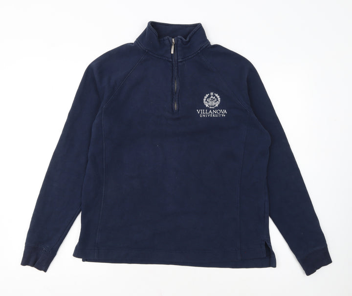 JanSport Women’s Navy 1/4 Zip Pullover Sweatshirt Size L Cotton Blend