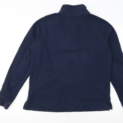 JanSport Women’s Navy 1/4 Zip Pullover Sweatshirt Size L Cotton Blend