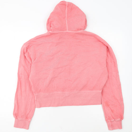 Marks and Spencer Womens Pink XS Full Zip Hoodie Cotton Blend