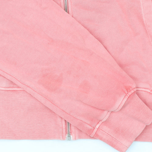 Marks and Spencer Womens Pink XS Full Zip Hoodie Cotton Blend