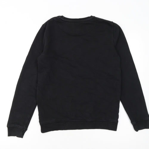 Jack Wills Boys Black Crew Neck Pullover Sweatshirt 12-13 Years