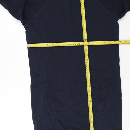 Next Women's Blue Cotton Jersey Sweatshirt Dress UK 8