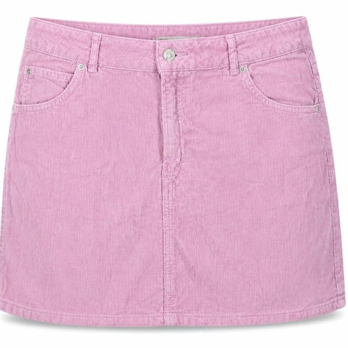 Topshop Women Pink Corduroy Short Straight Skirt UK 14