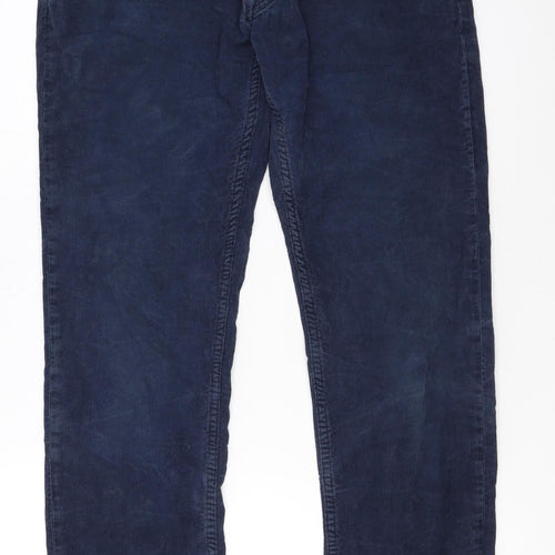Ralph Lauren Men's Blue Corduroy Straight Trousers 32x32