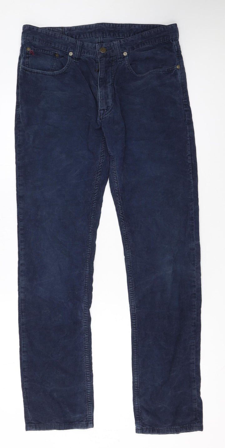 Ralph Lauren Men's Blue Corduroy Straight Trousers 32x32