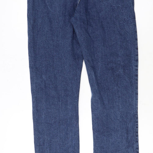 Marks and Spencer Women's Blue Distressed Straight Leg Jeans Size 12