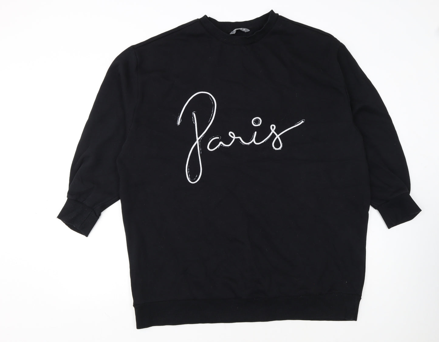 Nutmeg Womens Black Paris Pullover Sweatshirt Size 20