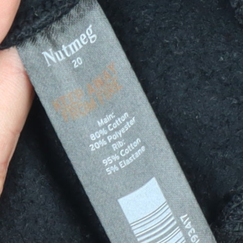 Nutmeg Womens Black Paris Pullover Sweatshirt Size 20
