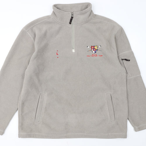 Cedarwood State Men's Beige XL 1/4 Zip Fleece Sweatshirt