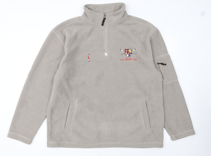 Cedarwood State Men's Beige XL 1/4 Zip Fleece Sweatshirt