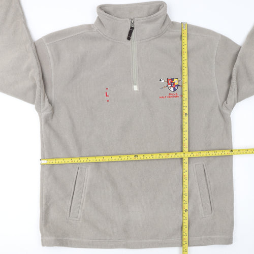 Cedarwood State Men's Beige XL 1/4 Zip Fleece Sweatshirt