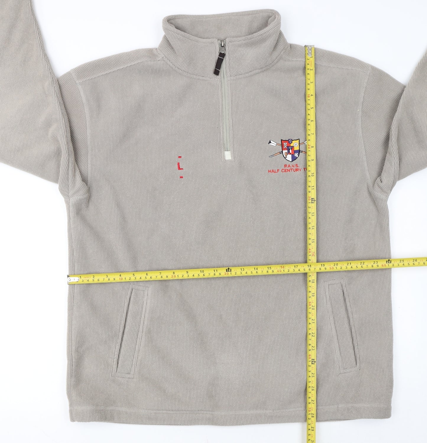 Cedarwood State Men's Beige XL 1/4 Zip Fleece Sweatshirt
