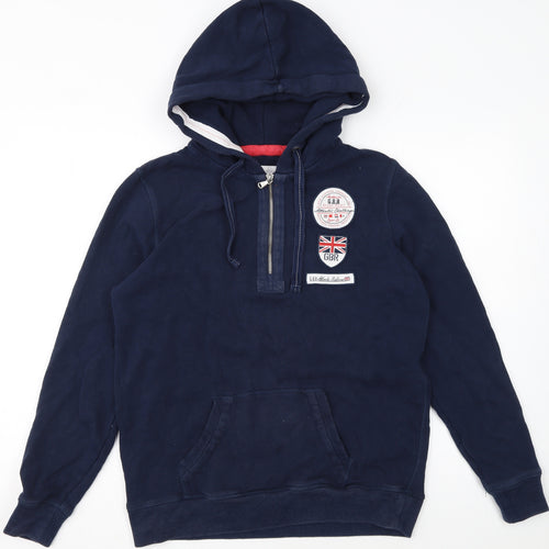 Crew Clothing Co. Women Navy Blue Half Zip Hoodie Size 12 GBR Edition