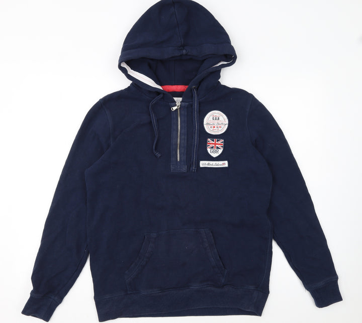 Crew Clothing Co. Women Navy Blue Half Zip Hoodie Size 12 GBR Edition