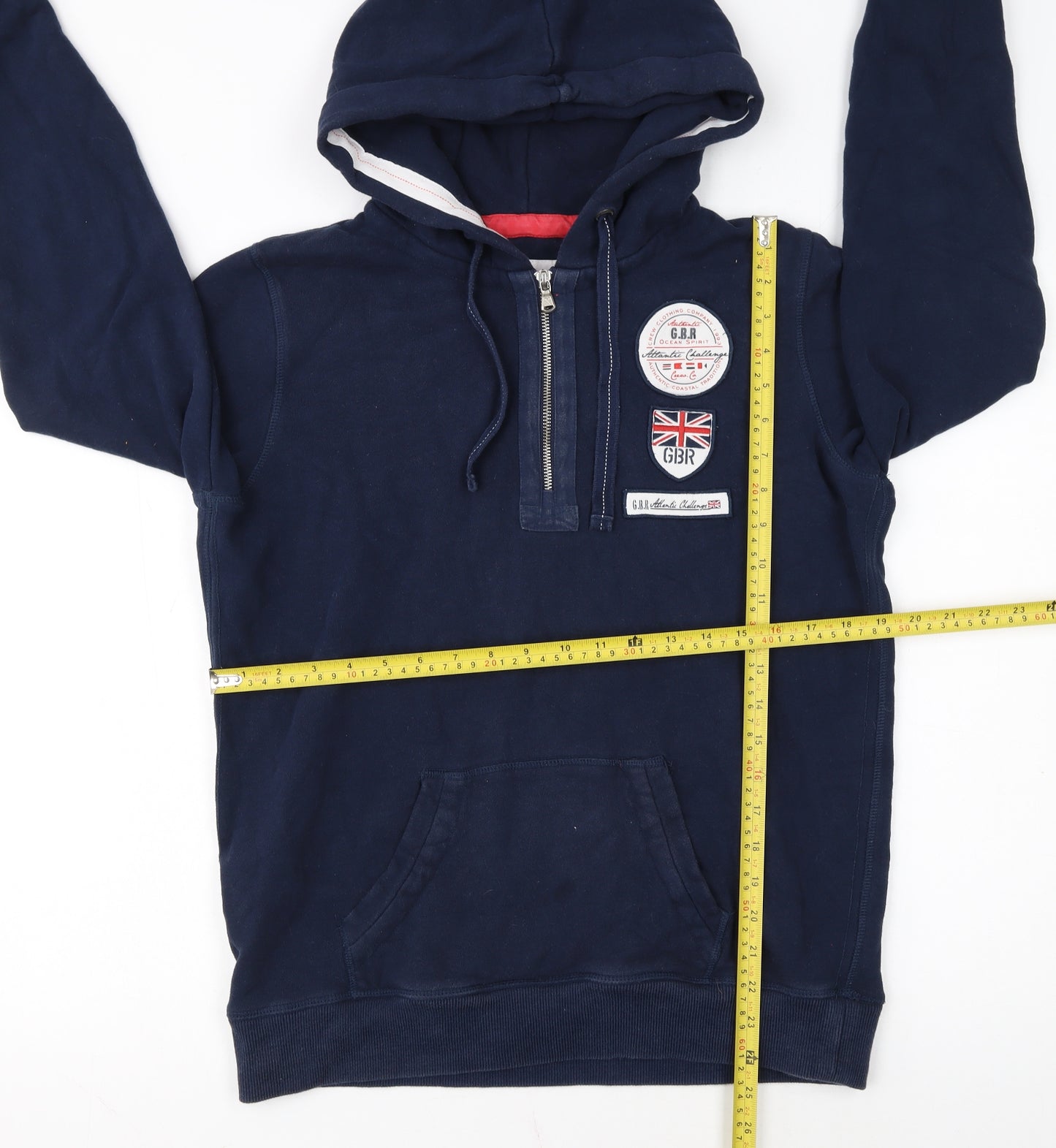 Crew Clothing Co. Women Navy Blue Half Zip Hoodie Size 12 GBR Edition