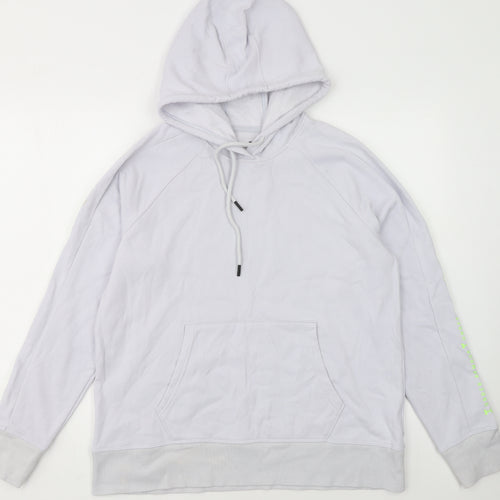 Under Armour Women's White Pullover Hoodie Medium Loose Fit Casual Wear